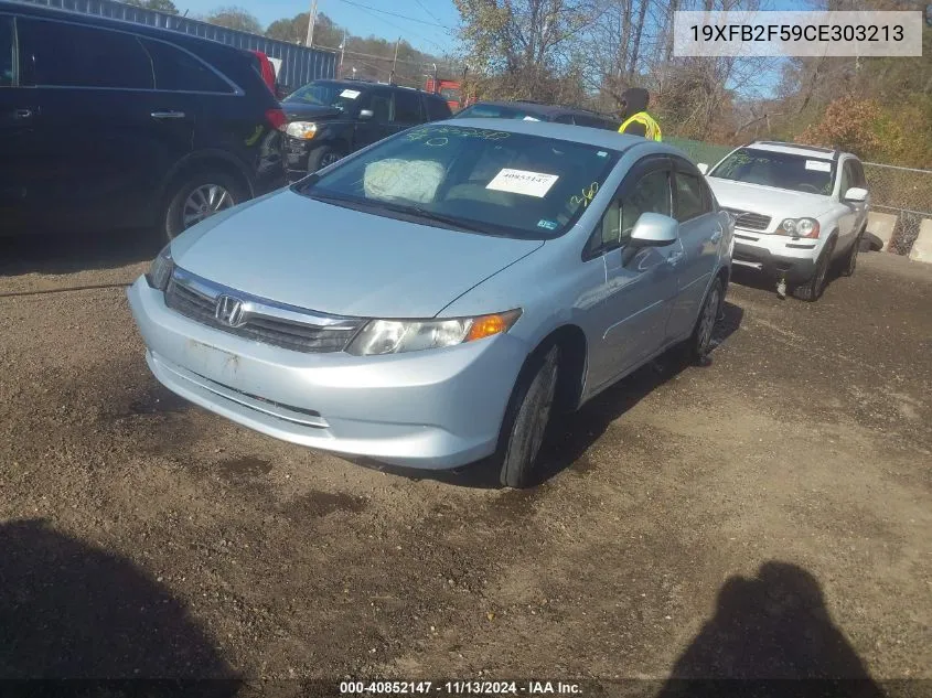 2012 Honda Civic Lx VIN: 19XFB2F59CE303213 Lot: 40852147