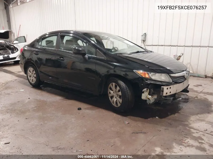 2012 Honda Civic Lx VIN: 19XFB2F5XCE076257 Lot: 40862061