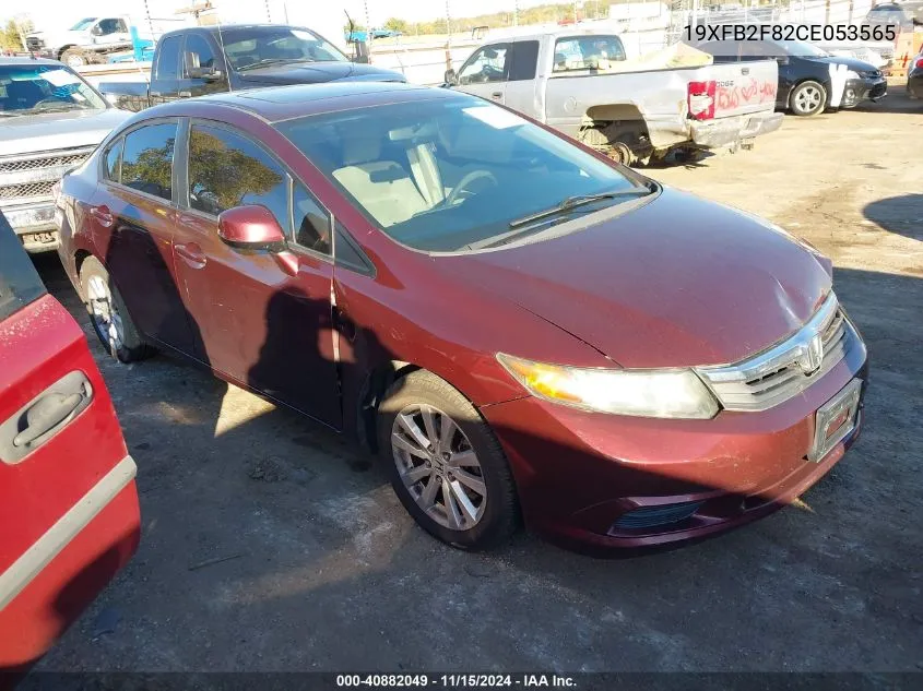 2012 Honda Civic Ex VIN: 19XFB2F82CE053565 Lot: 40882049