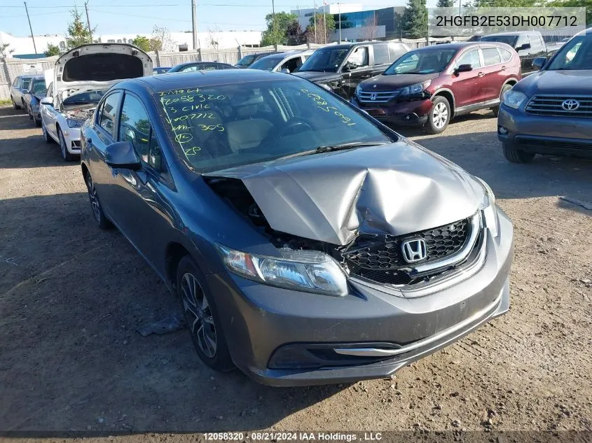 2013 Honda Civic VIN: 2HGFB2E53DH007712 Lot: 12058320