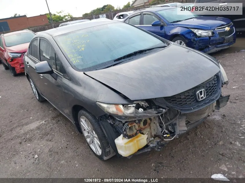 2013 Honda Civic Sdn VIN: 2HGFB2F42DH035717 Lot: 12061972