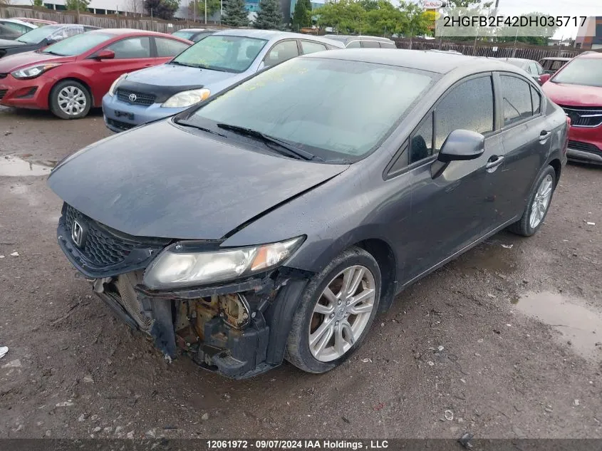 2013 Honda Civic Sdn VIN: 2HGFB2F42DH035717 Lot: 12061972