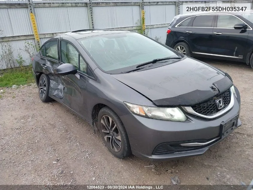 2HGFB2F55DH035347 2013 Honda Civic Sdn