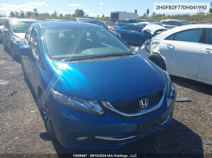 2013 Honda Civic VIN: 2HGFB2F77DH041992 Lot: 12086687