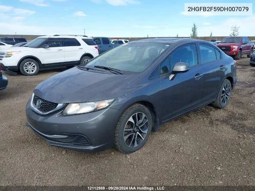 2013 Honda Civic Sdn VIN: 2HGFB2F59DH007079 Lot: 12112989