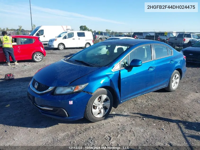 2HGFB2F44DH024475 2013 Honda Civic Lx