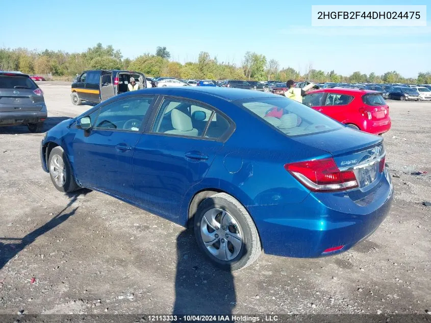 2HGFB2F44DH024475 2013 Honda Civic Lx