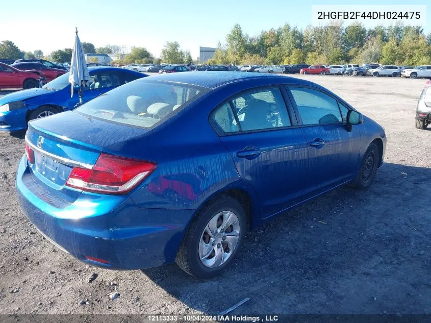 2HGFB2F44DH024475 2013 Honda Civic Lx