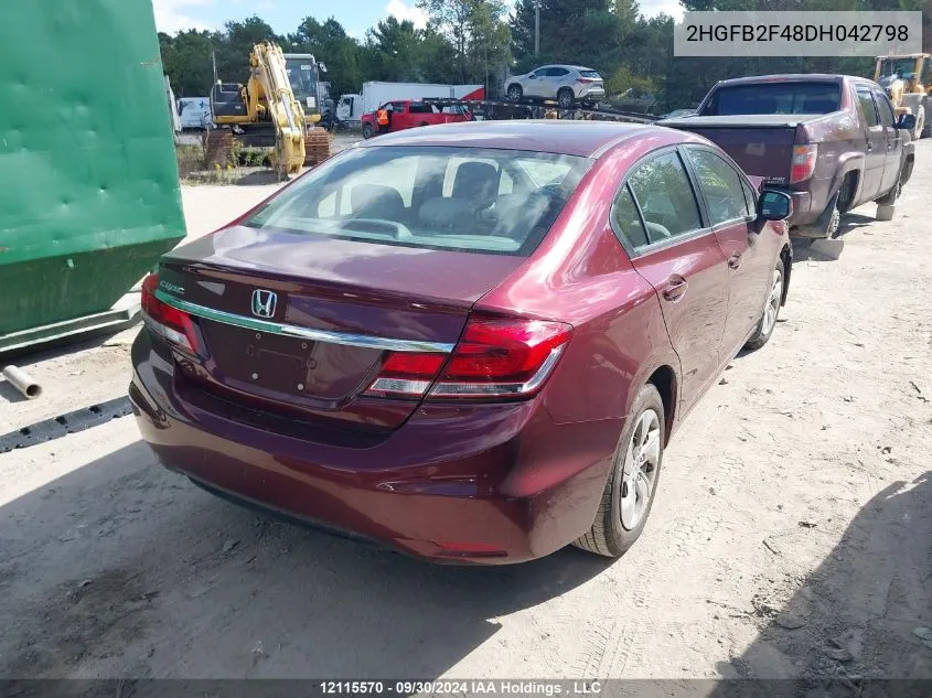 2HGFB2F48DH042798 2013 Honda Civic Sdn