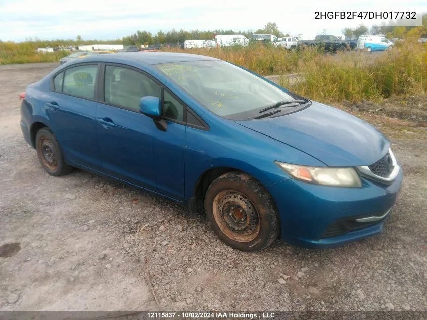 2HGFB2F47DH017732 2013 Honda Civic