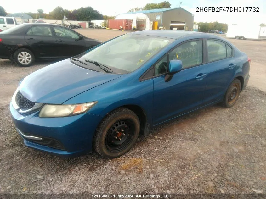 2HGFB2F47DH017732 2013 Honda Civic