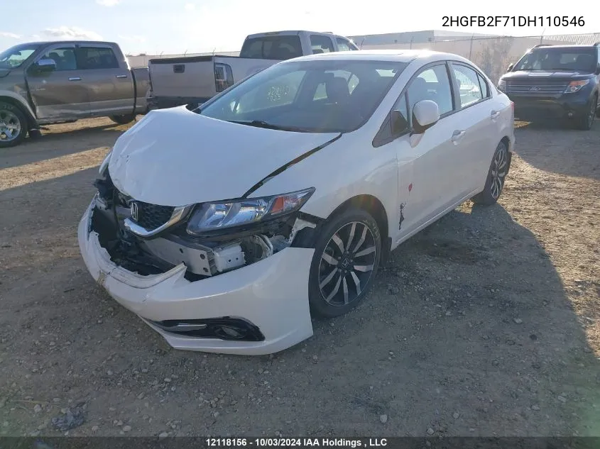 2013 Honda Civic Sdn VIN: 2HGFB2F71DH110546 Lot: 12118156