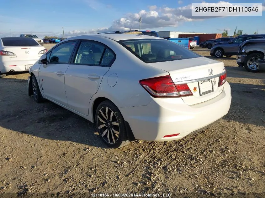 2013 Honda Civic Sdn VIN: 2HGFB2F71DH110546 Lot: 12118156