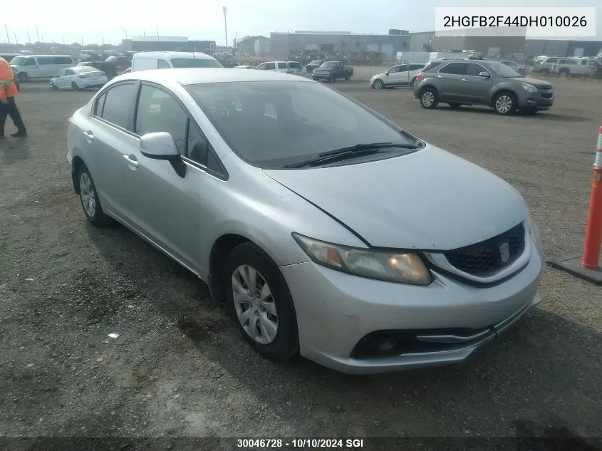 2HGFB2F44DH010026 2013 Honda Civic Lx