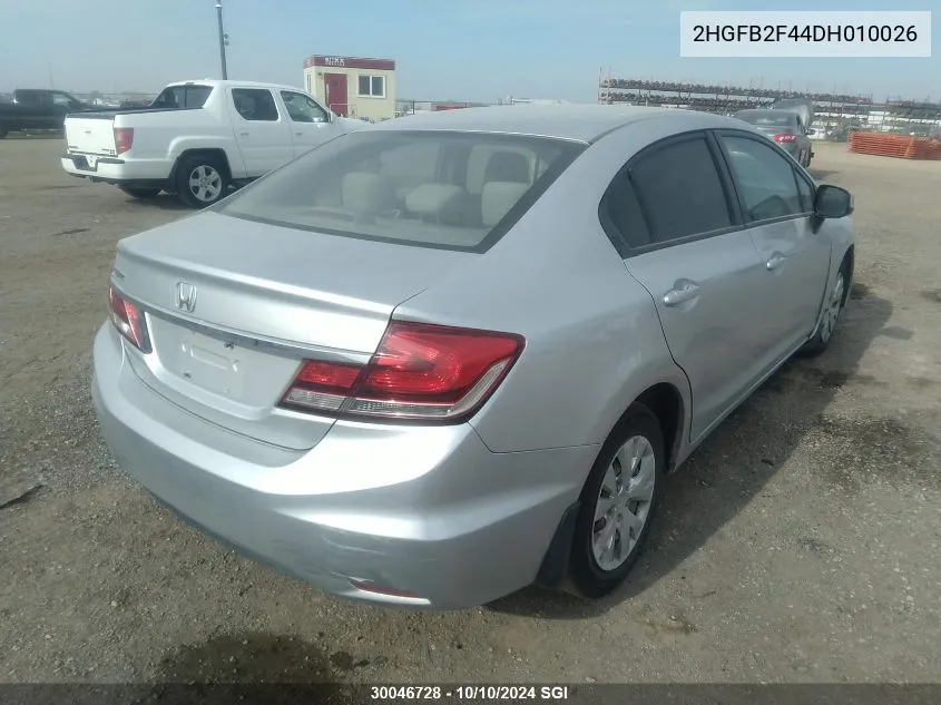 2HGFB2F44DH010026 2013 Honda Civic Lx