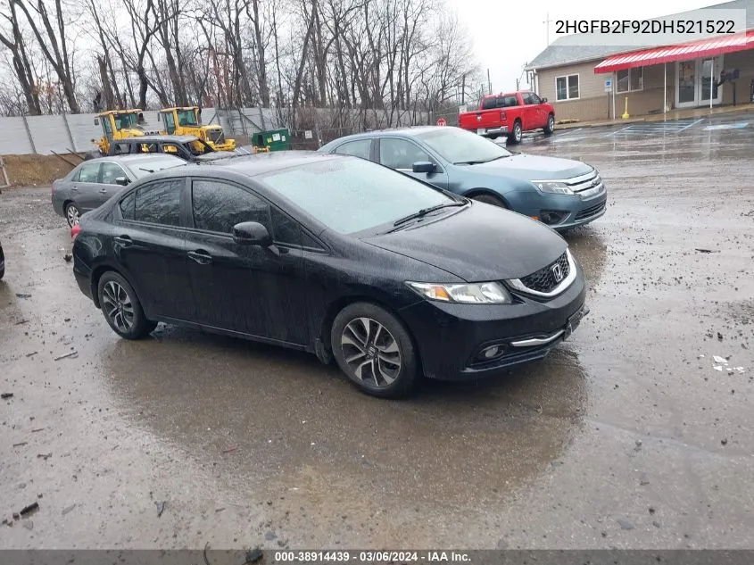 2013 Honda Civic Ex-L VIN: 2HGFB2F92DH521522 Lot: 38914439