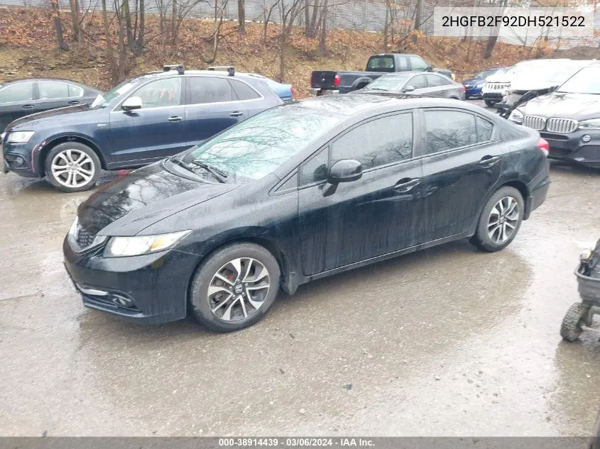 2HGFB2F92DH521522 2013 Honda Civic Ex-L