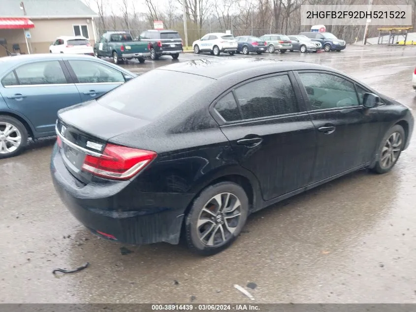 2HGFB2F92DH521522 2013 Honda Civic Ex-L