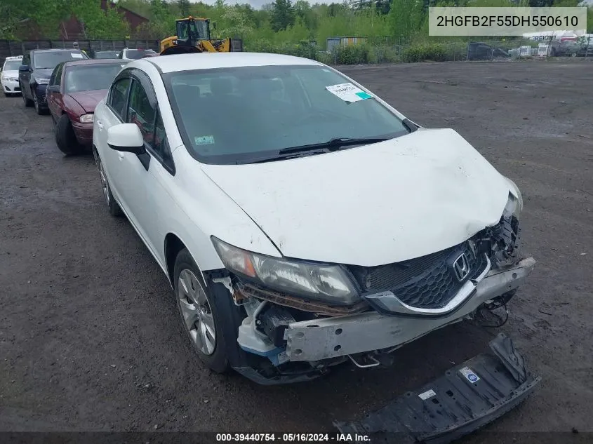 2HGFB2F55DH550610 2013 Honda Civic Lx