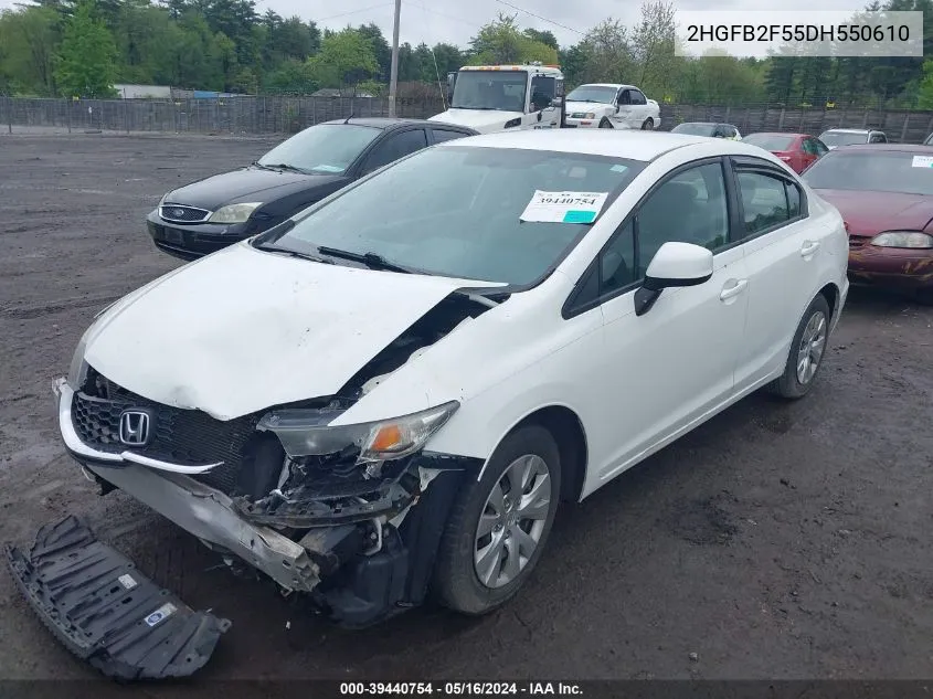 2HGFB2F55DH550610 2013 Honda Civic Lx