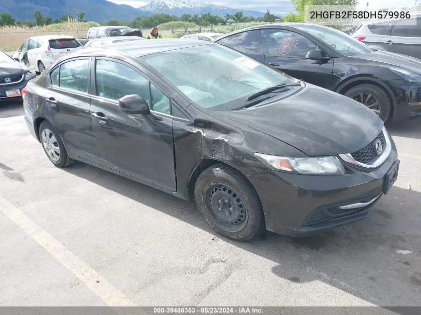 2HGFB2F58DH579986 2013 Honda Civic Lx