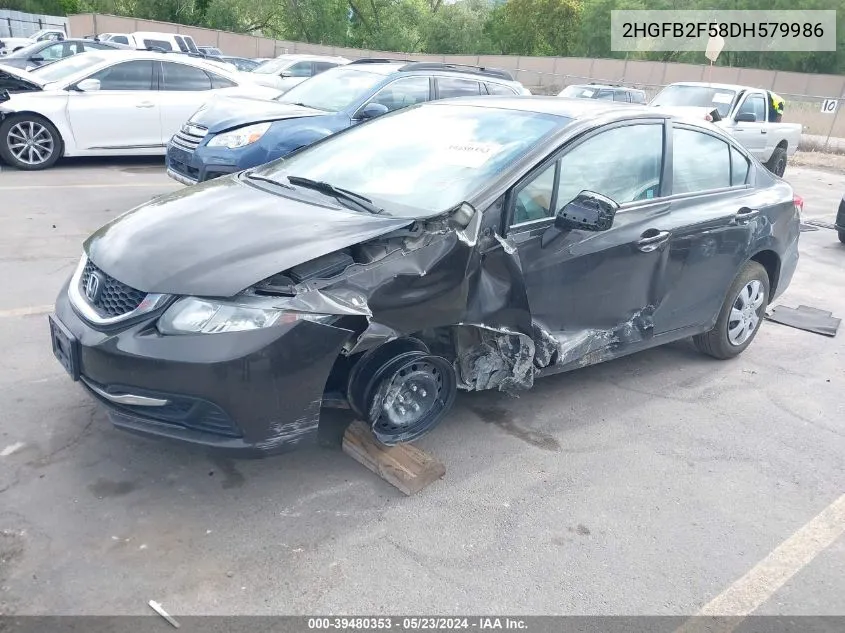 2HGFB2F58DH579986 2013 Honda Civic Lx