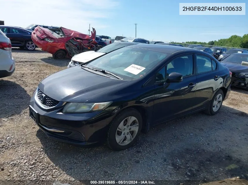 2HGFB2F44DH100633 2013 Honda Civic Lx