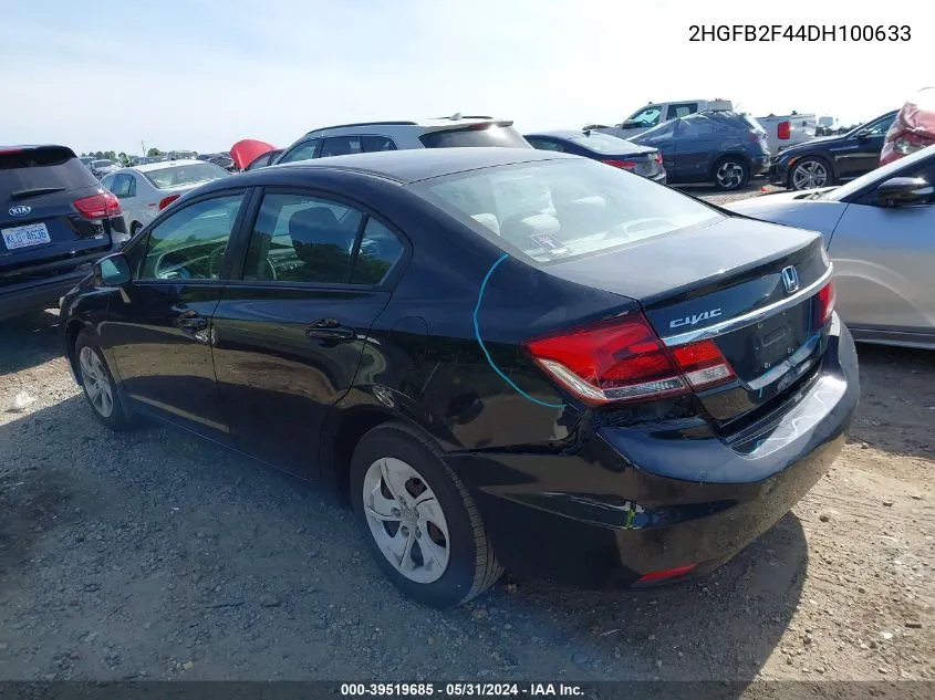 2HGFB2F44DH100633 2013 Honda Civic Lx