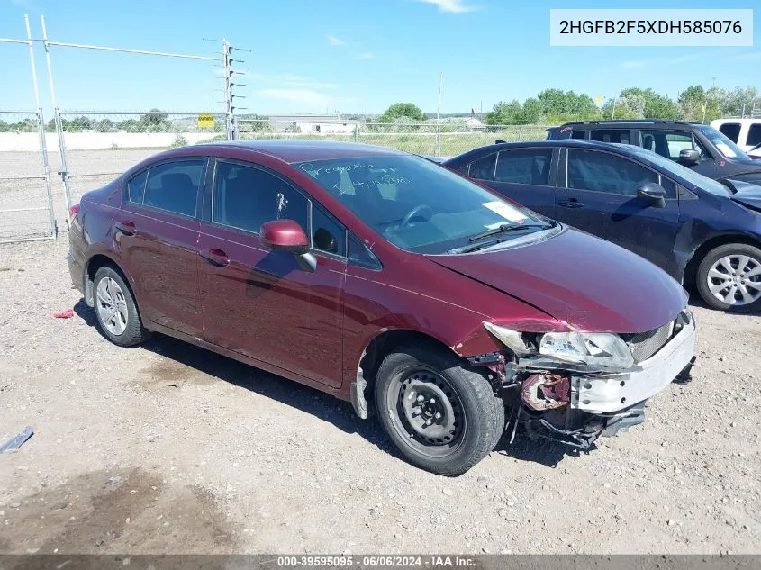 2HGFB2F5XDH585076 2013 Honda Civic Lx