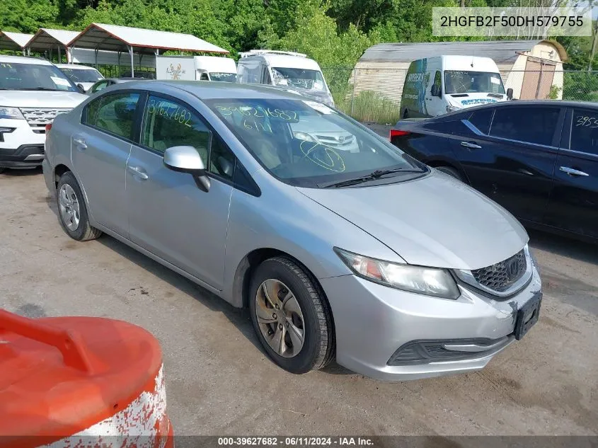 2013 Honda Civic Lx VIN: 2HGFB2F50DH579755 Lot: 39627682