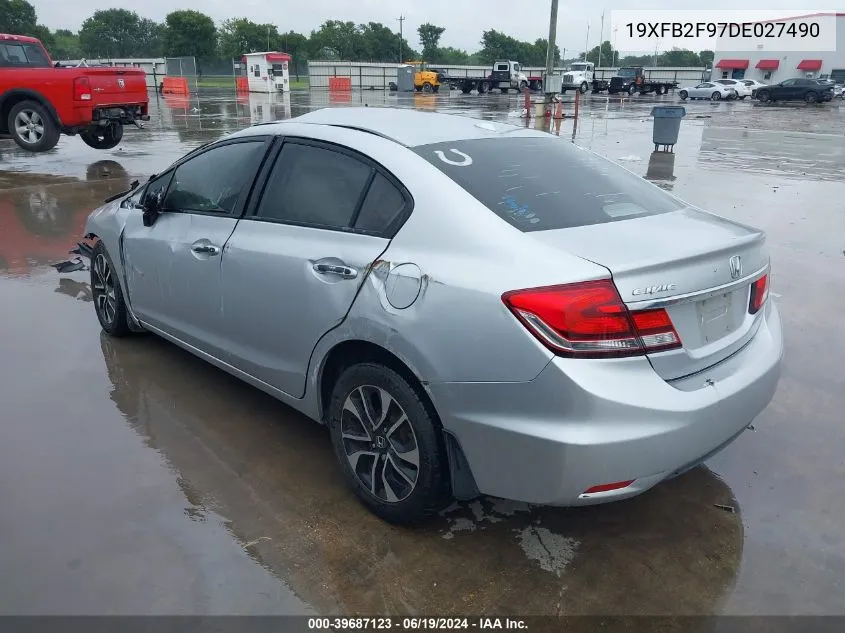 19XFB2F97DE027490 2013 Honda Civic Ex-L