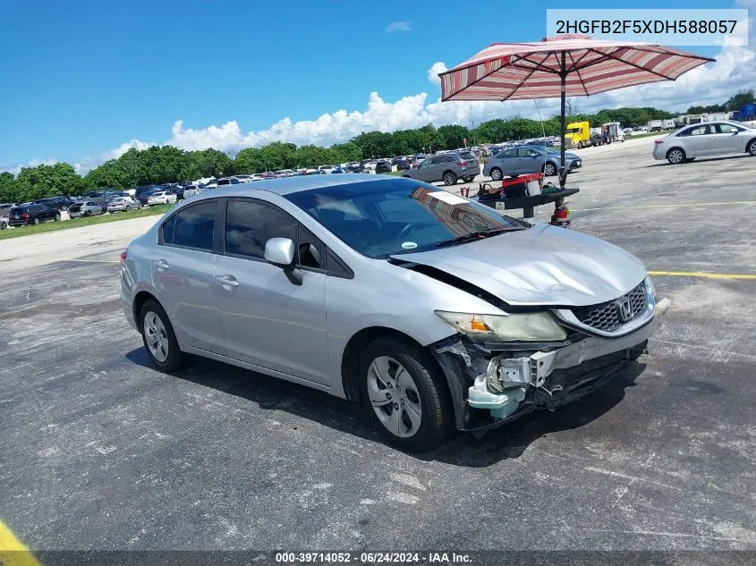 2HGFB2F5XDH588057 2013 Honda Civic Lx