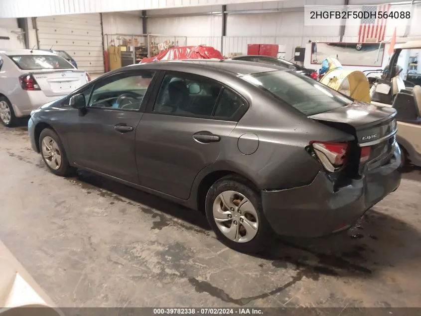 2013 Honda Civic Lx VIN: 2HGFB2F50DH564088 Lot: 39782338