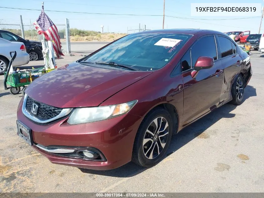 2013 Honda Civic Ex-L VIN: 19XFB2F94DE068319 Lot: 39817054