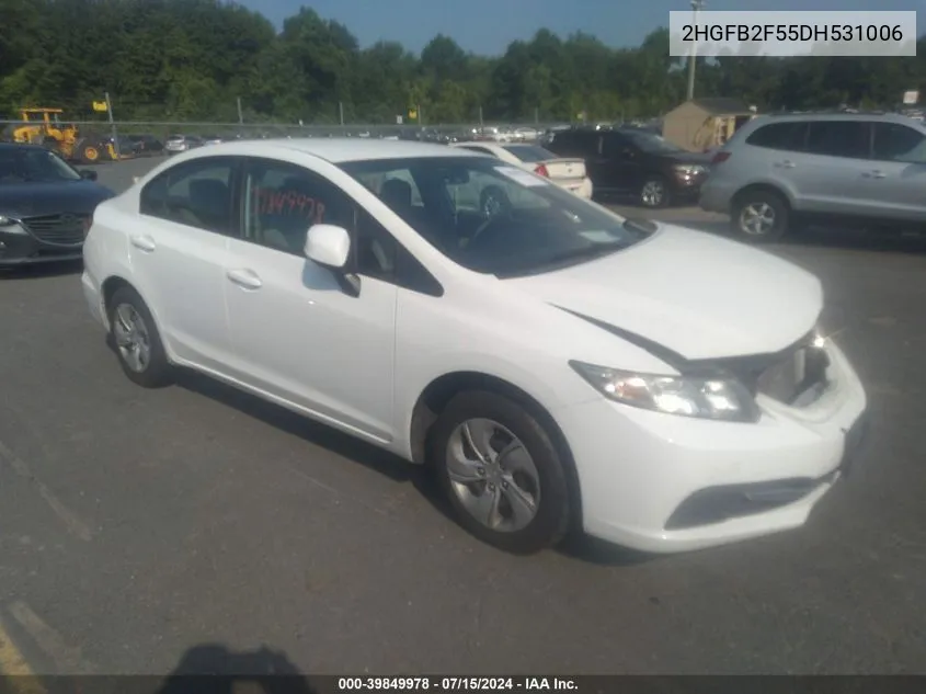 2013 Honda Civic Lx VIN: 2HGFB2F55DH531006 Lot: 39849978