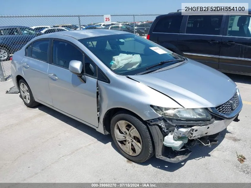 2HGFB2F52DH554100 2013 Honda Civic Lx