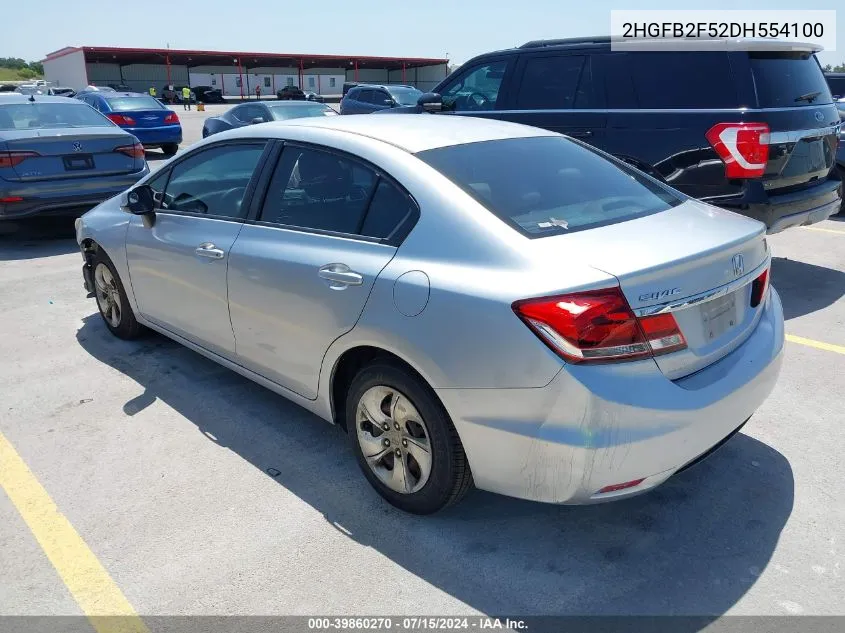 2HGFB2F52DH554100 2013 Honda Civic Lx