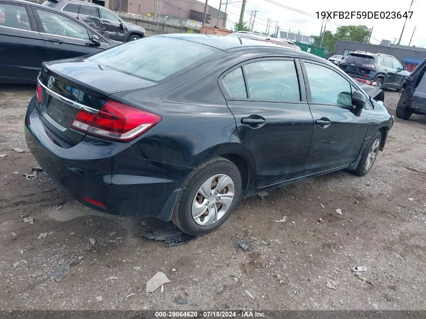 2013 Honda Civic Lx VIN: 19XFB2F59DE023647 Lot: 39864620