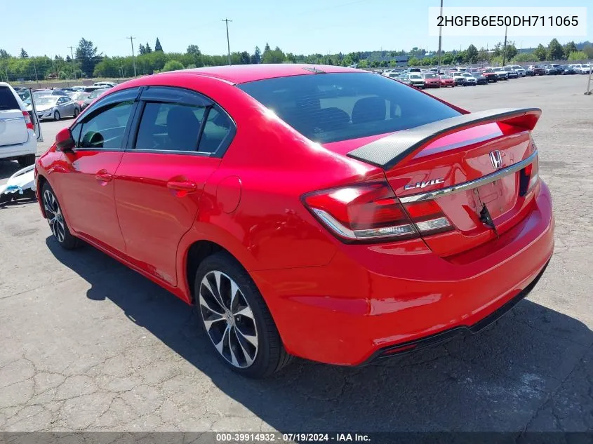 2013 Honda Civic Si VIN: 2HGFB6E50DH711065 Lot: 39914932