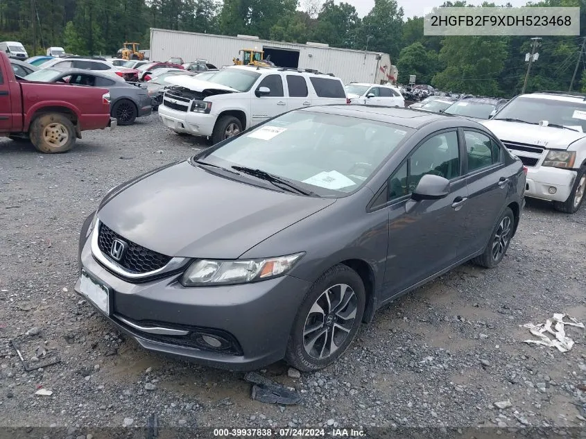 2HGFB2F9XDH523468 2013 Honda Civic Ex-L