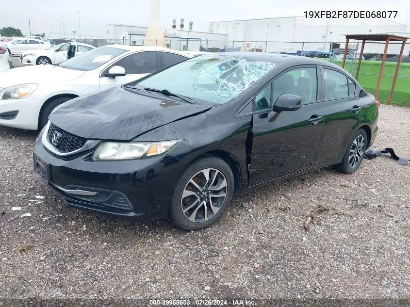 2013 Honda Civic Ex VIN: 19XFB2F87DE068077 Lot: 39958603