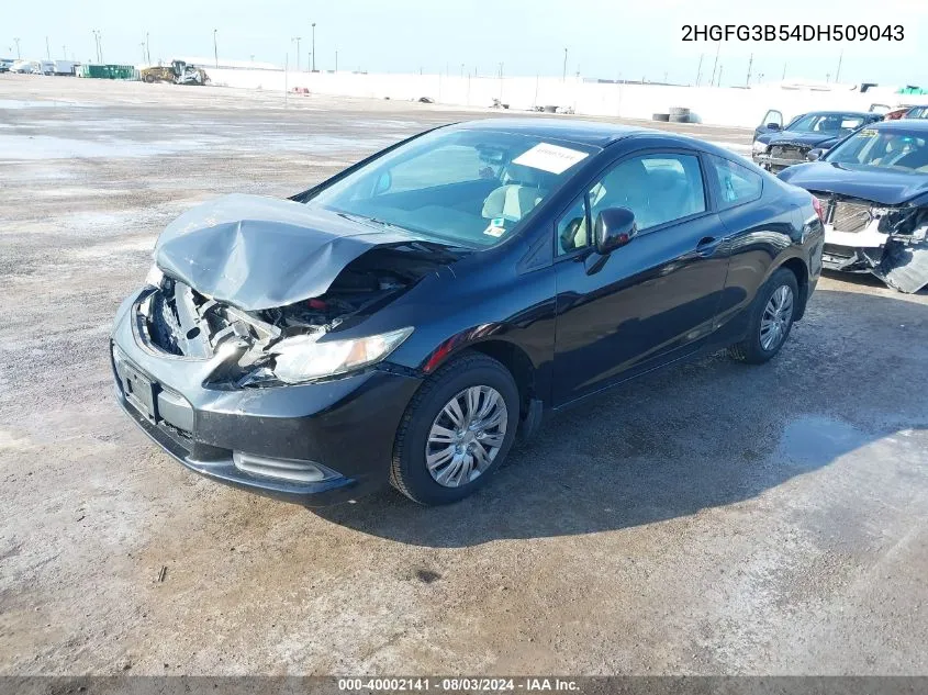 2013 Honda Civic Lx VIN: 2HGFG3B54DH509043 Lot: 40002141