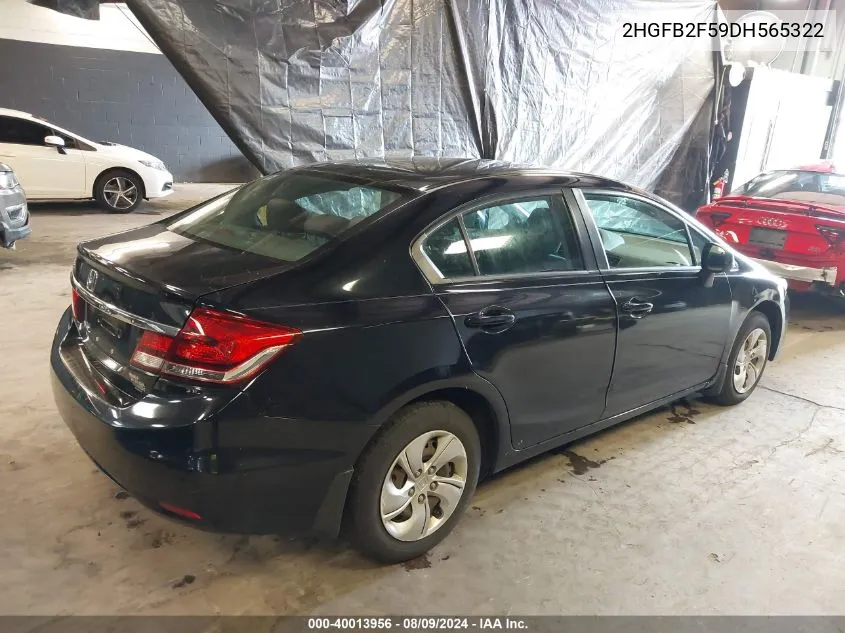 2HGFB2F59DH565322 2013 Honda Civic Lx