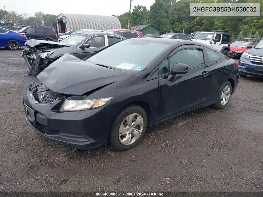 2013 Honda Civic Lx VIN: 2HGFG3B55DH530032 Lot: 40040361