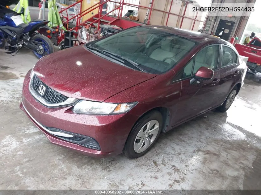 2HGFB2F52DH594435 2013 Honda Civic Lx