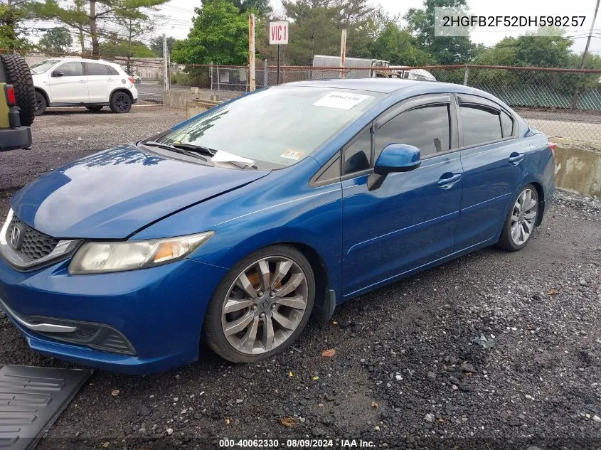 2HGFB2F52DH598257 2013 Honda Civic Lx