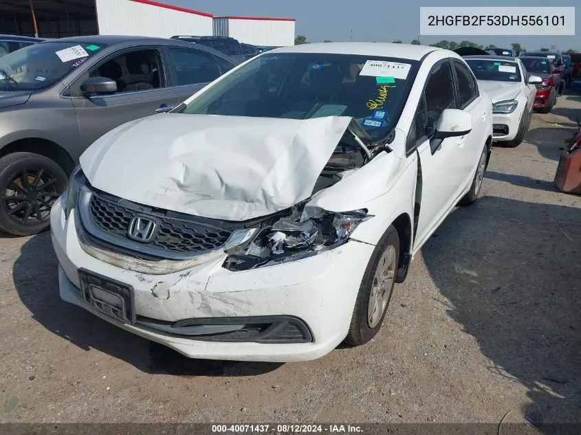 2013 Honda Civic Lx VIN: 2HGFB2F53DH556101 Lot: 40071437