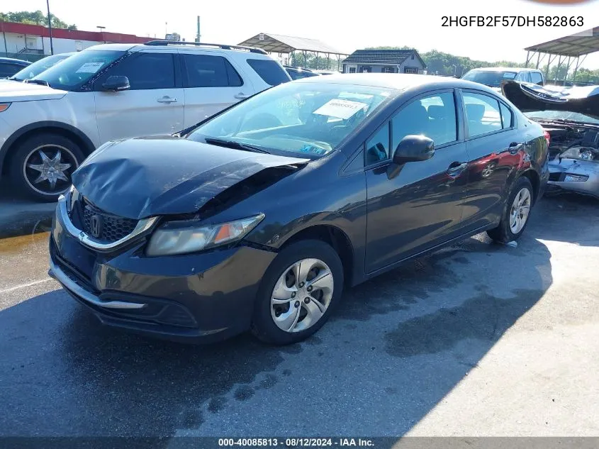 2HGFB2F57DH582863 2013 Honda Civic Lx