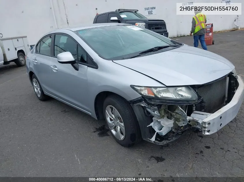 2HGFB2F50DH554760 2013 Honda Civic Lx