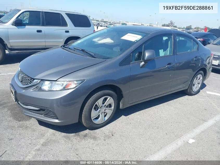 2013 Honda Civic Lx VIN: 19XFB2F59DE288861 Lot: 40114606